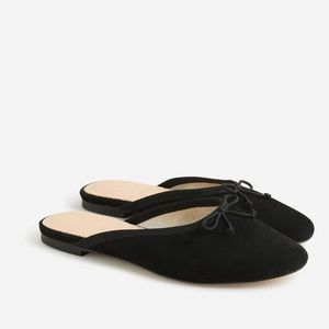 J. Crew Zoe Ballet Mule, Black Suede, 7.5, New without box